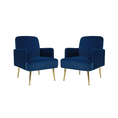 Set Of 2 Rosa Transitional Comfy Living Room Armchair With Metal Legs | ARTFUL LIVING DESIGN - Image 11