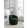Fannie 25.60'' Wide Small Size Boucle Upholstered 360° Swivel Barrel Chair-The Pop Maison