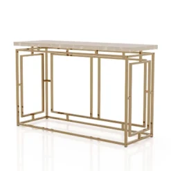 Grullen Faux Marble Top Sofa Table - MiBasics