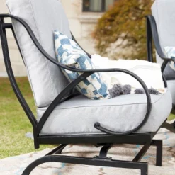 2pk Outdoor Rocking Chairs With Cushions - Lokatse