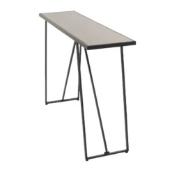 Rustic Metal Console Table Dark Black - Olivia & May