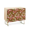 Schatzi Brown Jirra Floral Olive Credenza - Deny Designs