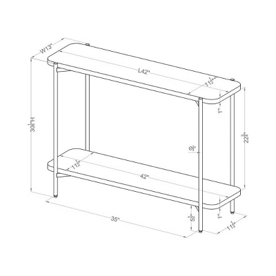 Dunkeld Lower Shelf Sofa Table Sand Black/Light Gray - MiBasics - Image 4