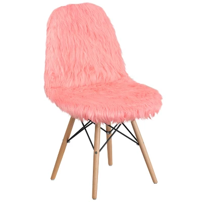 Emma And Oliver Shaggy Dog Fur Accent Chair - Image 12