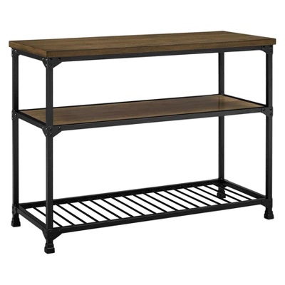 Glenda Multifunction Console Table Antique Oak/Black - Room & Joy - Image 3