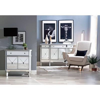 Sasha Mirrored 1Drawer 2Door Console - Powell Company - Image 13