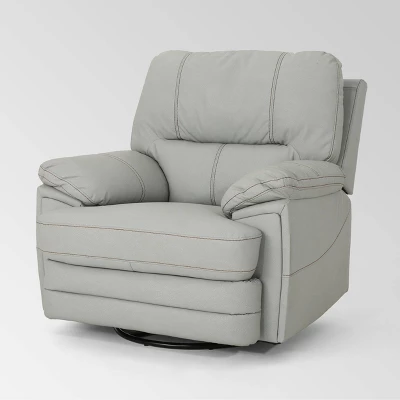 Elodie Leather Swivel Power Recliner - Christopher Knight Home - Image 7