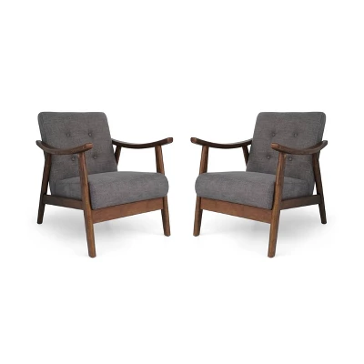 Set Of 2 Chabani Mid-Century Modern Accent Chair - Christopher Knight Home - Image 6