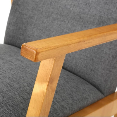 Harvey Mid-Century Modern Fabric Rocking Chair - Christopher Knight Home - Image 3