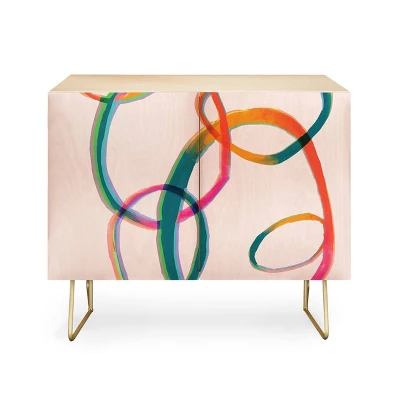 ThirtyOne Illustrations Love And Aberration Gold Legged Credenza - Deny Designs - Image 3