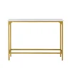 Stella Slim Console Table White/Gold - Carolina Chair & Table