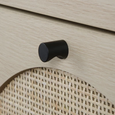 Arina Farmhouse Natural Rattan Vertical 4 With Deep Drawers Dresser-The Pop Maison - Image 6