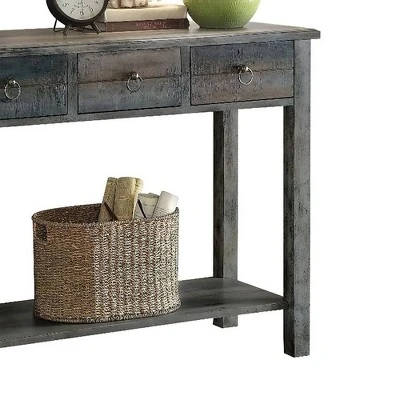 Console Table Oak Teal - Acme Furniture - Image 3