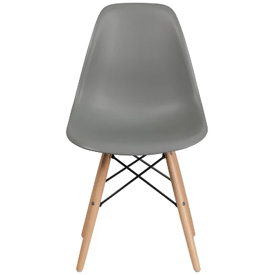 Merrick Lane Polypropylene Accent Chair With Metal Braced Wooden Legs - Image 10
