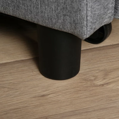 HOMCOM Convertible Sofa Lounger Chair Bed Multi-Functional Sleeper Recliner With Tufted Upholstered Fabric, Adjustable Angle Backrest, Pillow, Gray - Image 5