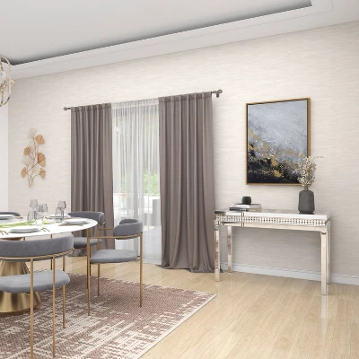 Glam Mirror And Wood Console Table Gold - Olivia & May - Image 16