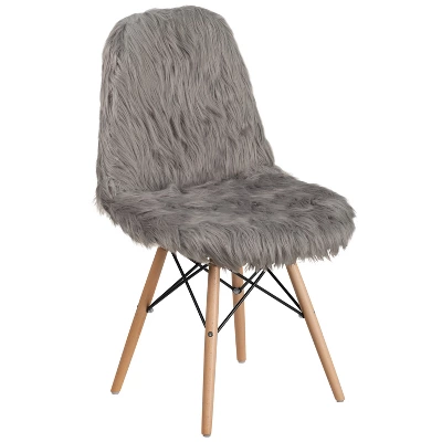Emma And Oliver Shaggy Dog Fur Accent Chair - Image 11