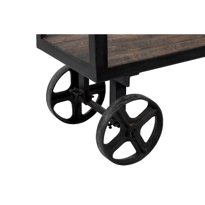 Industrial Metal Console Table Dark Black - Olivia & May - Image 4