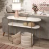 Athena Console Table White Marble - Novogratz