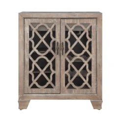 Highrise Wine Cabinet Light Brown - Treasure Trove Accents