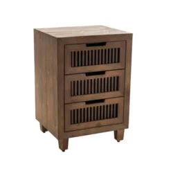Sawyer 3 Drawer Cabinet Brown - Adore Decor