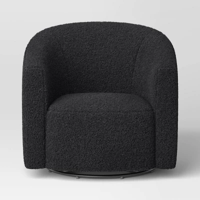 Aveline Large Scale Faux Shearling Swivel Chair - Threshold™ - Image 2