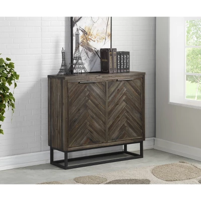 Alvara Court 2 Door Cabinet Brown - Treasure Trove Accents - Image 3