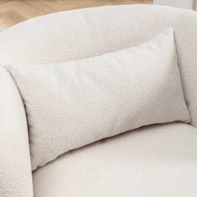 Boucle Upholstered Swivel Armchair - Kinwell - Image 8
