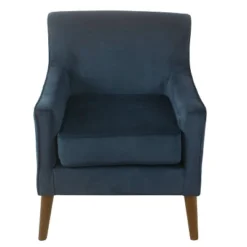 Davis Mid-Century Accent Chair Navy Velvet - HomePop