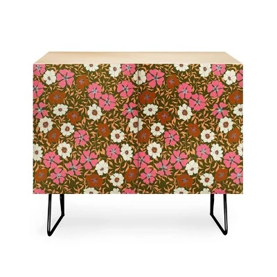 Schatzi Brown Jirra Floral Olive Credenza - Deny Designs - Image 3