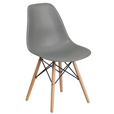 Merrick Lane Polypropylene Accent Chair With Metal Braced Wooden Legs - Image 13