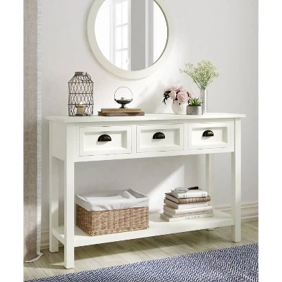 Lockwood Console Table White - Finch