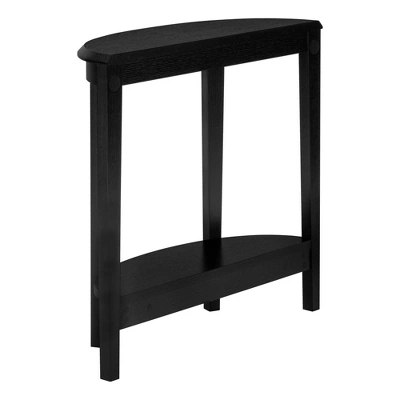 36" 2 Tier Half Moon Shape Console Table Black - EveryRoom - Image 3