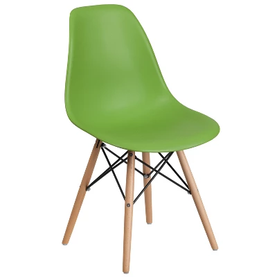 Merrick Lane Polypropylene Accent Chair With Metal Braced Wooden Legs - Image 12