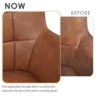 Yaheetech Leather Wingback Accent Chair Armchair For Living Room - Image 5