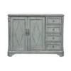 Andrew 2 Door 4 Drawer Credenza Distressed Blue - Treasure Trove Accents