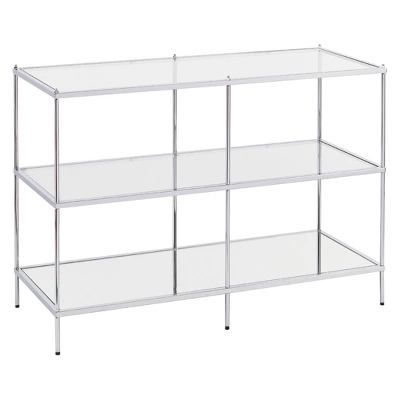 Benton Glam Mirrored Console Table - Chrome - Aiden Lane - Image 8