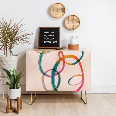 ThirtyOne Illustrations Love And Aberration Gold Legged Credenza - Deny Designs - Image 2