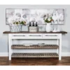 Farmhouse Wood Rectangle Console Table White - Olivia & May