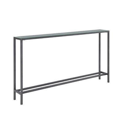 Dillard Narrow Long Console Table Gray - Aiden Lane - Image 4