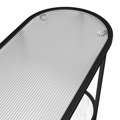 Moon Phases Console Table White Marble/Glass - Mr. Kate - Image 6