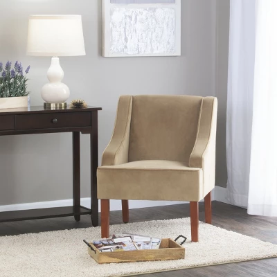 Velvet Swoop Armchair - HomePop - Image 10