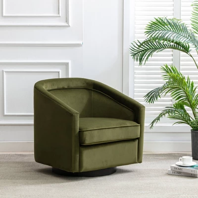 Classic Swivel Barrel Chair - WOVENBYRD - Image 20