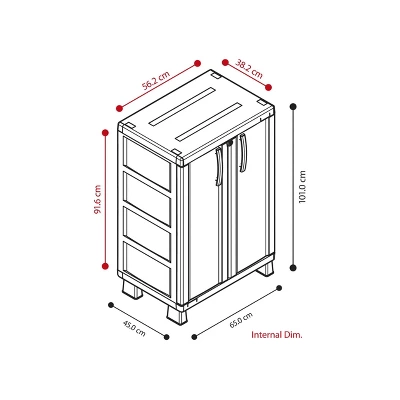 Medium Storage Cabinet Light Gray - Inval - Image 6