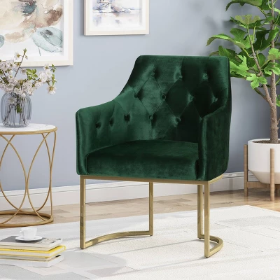 McDonough Modern Tufted Glam Accent Chair - Christopher Knight Home - Image 2