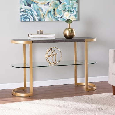 Lyflon Console Table Black/Gold - Aiden Lane - Image 2