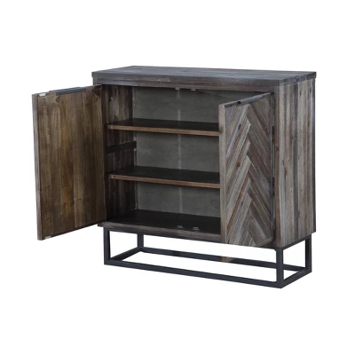 Alvara Court 2 Door Cabinet Brown - Treasure Trove Accents - Image 2