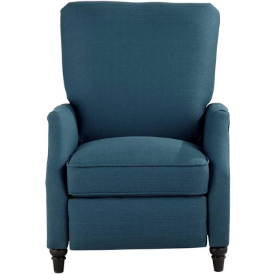 Studio 55D Katy Bold Blue Recliner Chair Modern Armchair Comfortable Push Back Manual Reclining Footrest Pewter Nailhead For Bedroom Living Room House - Image 7