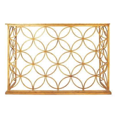 Rectangular Traditional Modern Metal Console Table Gold - Olivia & May - Image 5