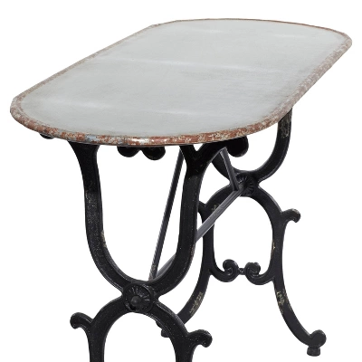 Farmhouse Rustic Metal Console Table Gray - Olivia & May - Image 3